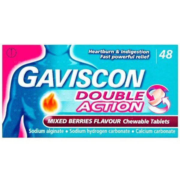 Gaviscon Double Action Mixed Berry Tablets (48 Pack) Online Sale