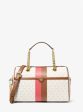 Blaire Medium Logo Stripe Satchel on Sale