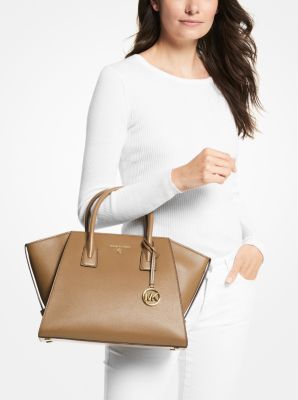 Avril Large Leather Top-Zip Satchel Sale