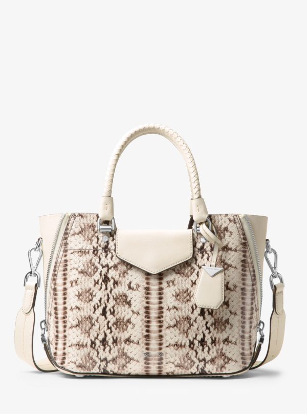 Blakely Snake-Embossed Leather Satchel Online