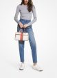 Blaire Medium Logo Stripe Satchel on Sale