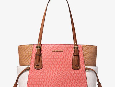 Voyager Small Color-Block Logo Tote Bag Hot on Sale