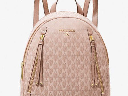 Brooklyn Medium Logo Jacquard Backpack For Discount