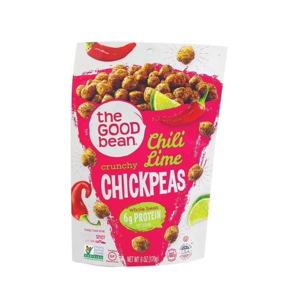 The Good Bean Crispy Crunchy Chickpea Snacks - Smoky Chili And Lime - Case Of 6 - 6 Oz. Online now