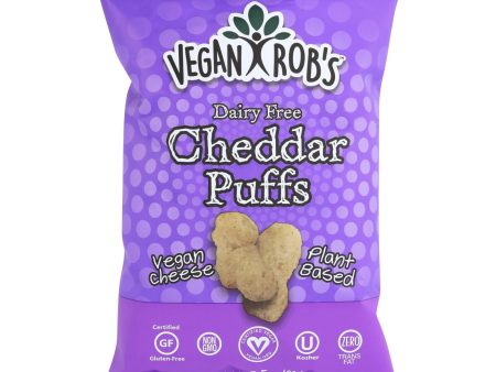 Vegan Rob s Dairy Free Puffs - Cheddar - Case Of 12 - 3.5 Oz Fashion