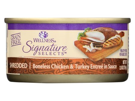 Wellness Pet Products Cat - Can - Turkey - Chicken - Signature Selects - Case Of 12 - 2.8 Oz For Sale