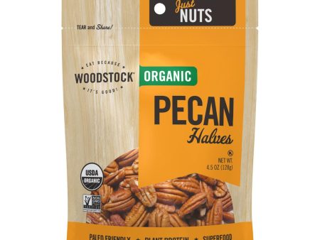 Woodstock Organic Pecan Halves - Case Of 8 - 4.5 Oz Online