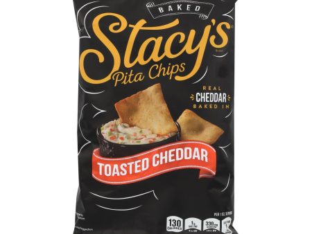 Stacy s Pita Chips - Toasted Cheddar - Case Of 12 - 7.33 Oz. Online Hot Sale