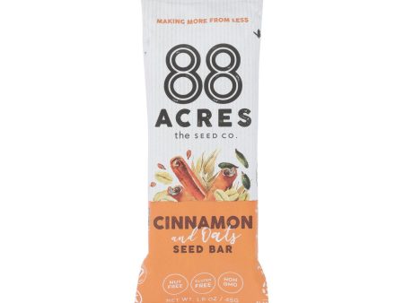 88 Acres - Seed Bars - Oats And Cinnamon - Case Of 9 - 1.6 Oz. Online