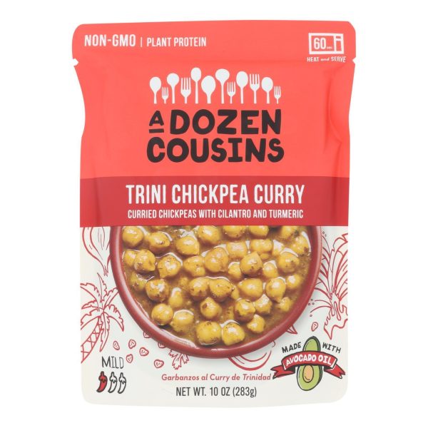 A Dozen Cousins - Ready To Eat Beans - Trini Chickpea Curry - Case Of 6 - 10 Oz. Online Hot Sale