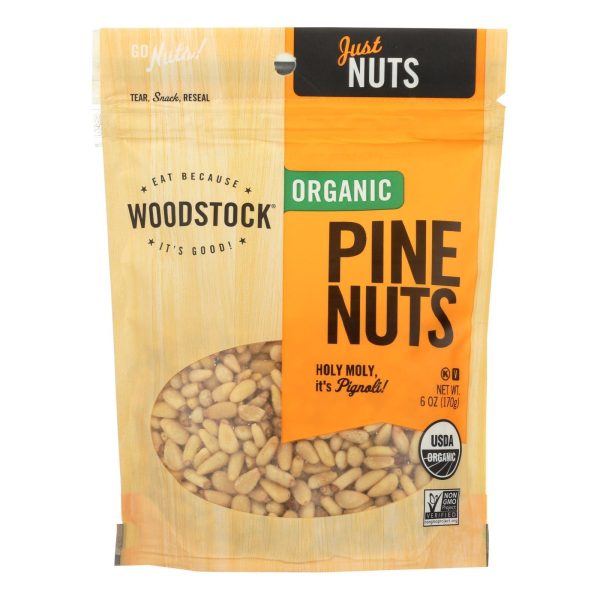 Woodstock Organic Pine Nuts - Case Of 8 - 6 Oz For Sale