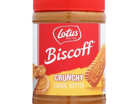 Biscoff Cookie Butter Spread - Peanut Butter Alternative - Crunchy - 13.4 Oz - Case Of 8 For Sale