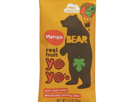 Bear Real Fruit Roll Yoyo - Mango - Case Of 6 - 3.5 Oz Supply