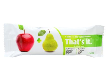 That s It Fruit Bar - Apple And Pear - Case Of 12 - 1.2 Oz Online now