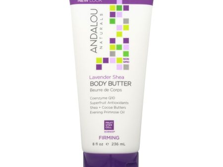 Andalou Naturals Firming Body Butter Lavender Shea - 8 Fl Oz Supply