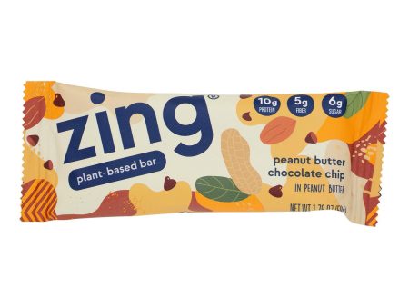 Zing Bars - Nutrition Bar - Peanut Butter Chocolate Chip - 1.76 Oz Bars - Case Of 12 For Cheap