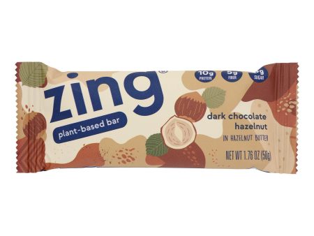 Zing Bars - Nutrition Bar - Dark Chocolate Hazelnut - 1.76 Oz Bars - Case Of 12 For Sale