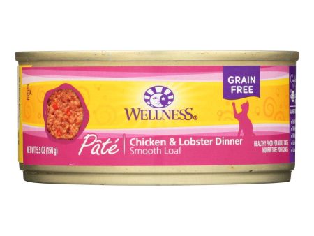 Wellness Pet Products Cat Food - Chicken And Lobster - Case Of 24 - 5.5 Oz. Online Hot Sale