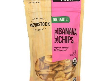 Woodstock Organic Sweetened Banana Chips - Case Of 8 - 6 Oz Fashion