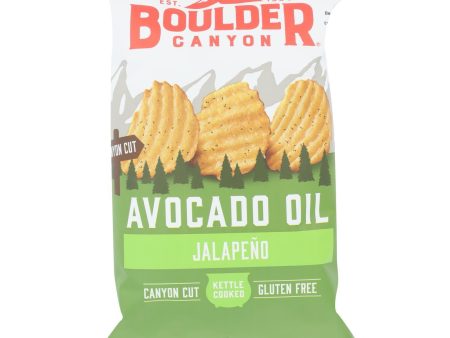 Boulder Canyon - Kettle Chips - Avocado Oil Jalapeno - Case Of 12 - 5.25 Oz. Supply