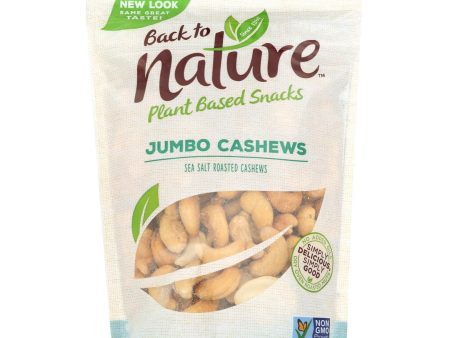 Back To Nature Cashew - Sea Salt Roasted Jumbo - Case Of 9 - 9 Oz. Online Hot Sale