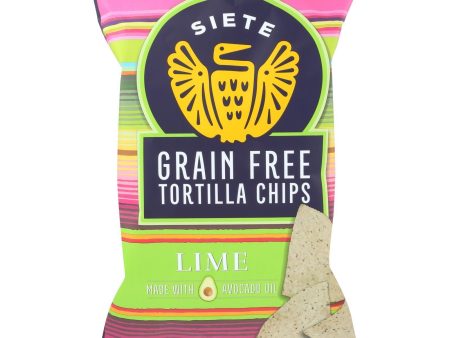 Siete Tortilla Chip - Lime - Case Of 12 - 5 Oz For Sale