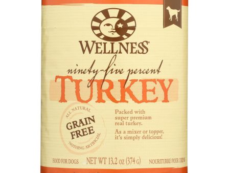 Wellness Pet Products Canned Dog Food -95% Turkey - Case Of 12 - 13.2 Oz Online now