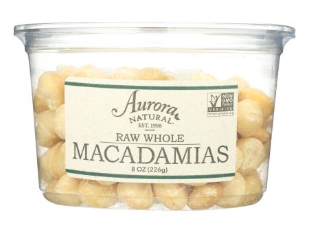 Aurora Natural Products - Raw Whole Macadamias - Case Of 12 - 8 Oz. Supply