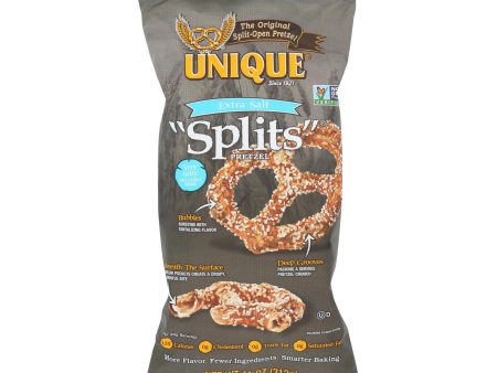 Unique Pretzels - Pretzels - Extra Salt Splits - Case Of 12 - 11 Oz. Fashion