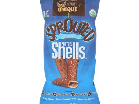 Unique Pretzels - Sprouted Shells - Original Sea Salt - Case Of 12 - 8 Oz. Online now