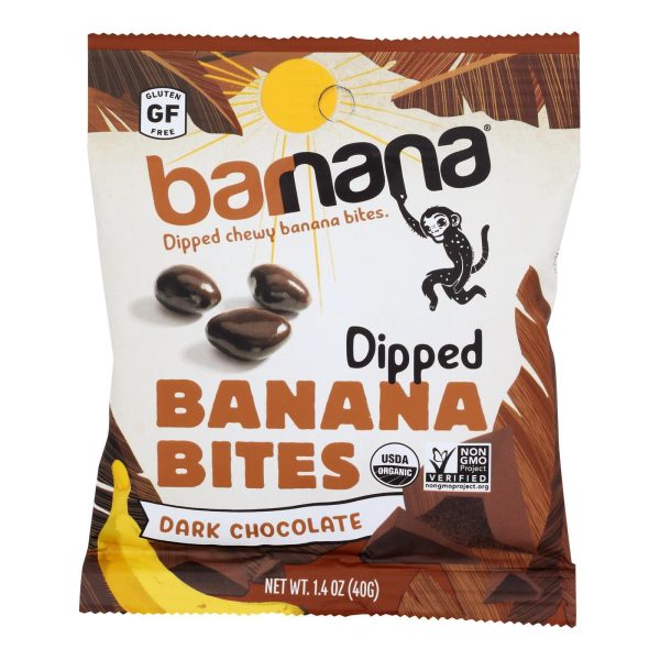 Barnana Organic Chewy Banana Bites - Chocolate - Case Of 12 - 1.4 Oz Supply