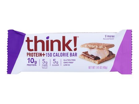 Think! Thin Protein And Fiber Bar - S mores - Case Of 10 - 1.41 Oz Supply