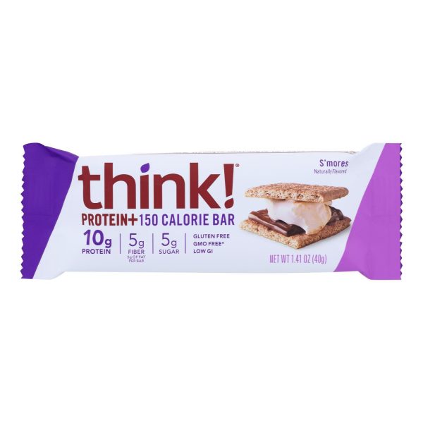 Think! Thin Protein And Fiber Bar - S mores - Case Of 10 - 1.41 Oz Supply