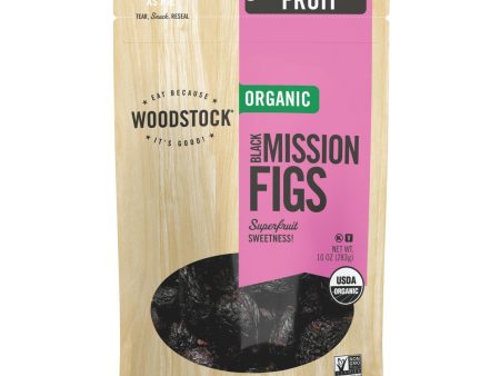 Woodstock Organic Unsweetened Black Mission Figs - Case Of 8 - 10 Oz Online now