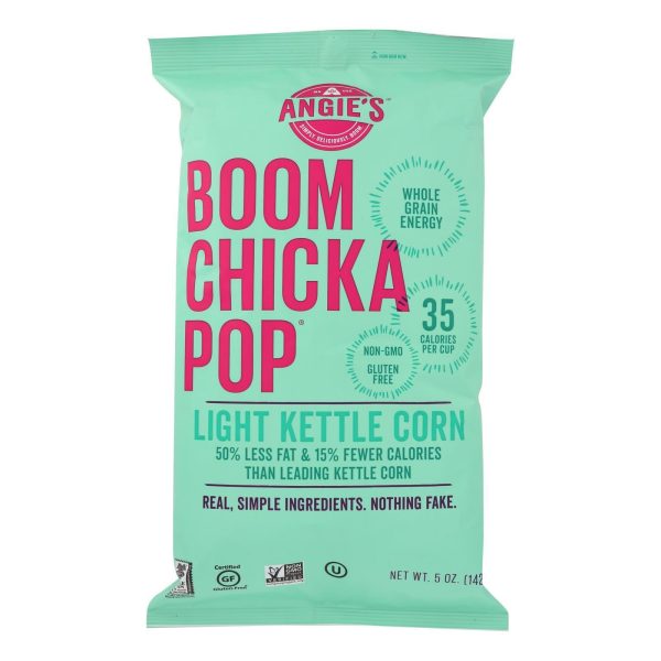 Angie s Kettle Corn Boom Chicka Pop Lightly Sweet Popcorn - Case Of 12 - 5 Oz. Cheap