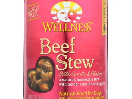 Wellness Pet Products Dog Food - Beef With Carrot And Potatoes - Case Of 12 - 12.5 Oz. Sale