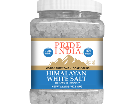 Himalayan White Salt by Pride Of India - 2.2Lbs Supply