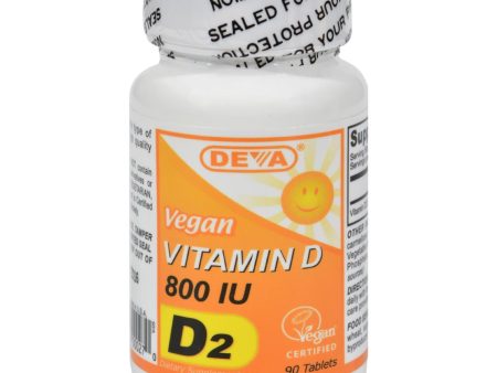 Deva Vegan Vitamins - Vitamin D - 800 Iu - 90 Tablets Sale