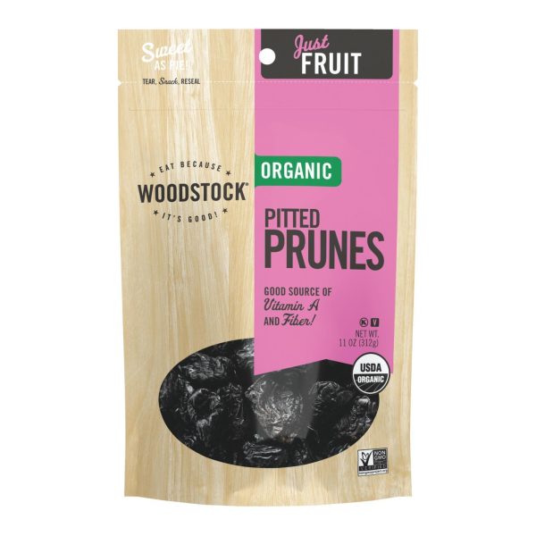 Woodstock Organic Pitted Prunes - Case Of 8 - 11 Oz Supply