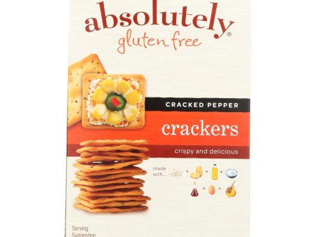 Absolutely Gluten Free - Crackers - Cracked Pepper - Case Of 12 - 4.4 Oz. Cheap