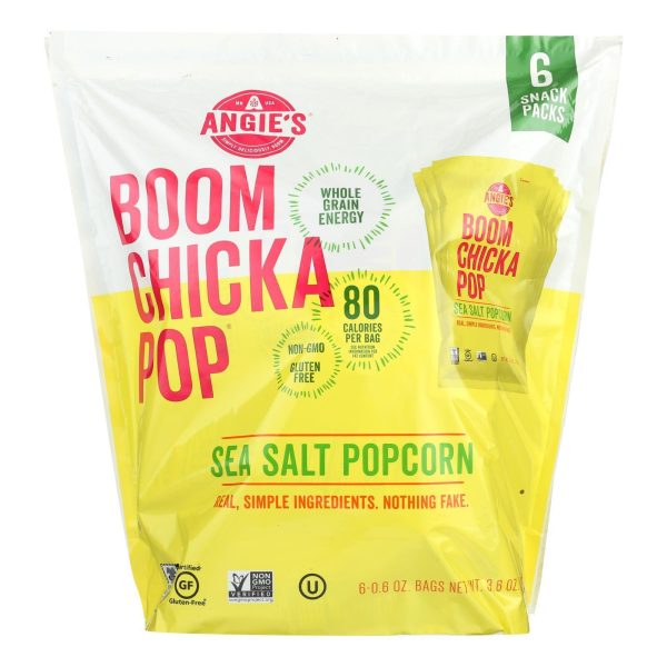 Angie s Kettle Corn Popcorn - Boomchickapop - Sea Salt - Case Of 4 - 6 .6 Oz Cheap