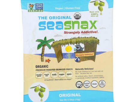 Seasnax Organic Premium Roasted Seaweed Snack - Original - Case Of 16 - 0.54 Oz. Cheap