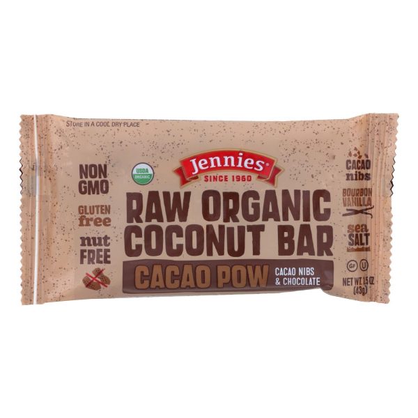 Jennie s Organic Cacao Powder Coconut Bar - Case Of 12 - 1.5 Oz. on Sale