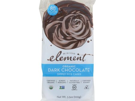 Element Organic Dipped Rice Cakes - Dark Chocolate - Case Of 6 - 3.5 Oz For Discount