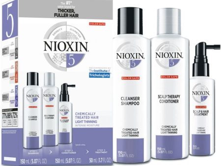 Nioxin System Trial Kit 5, Cleanser, Scalp Therapy, Scalp Treatment For Discount