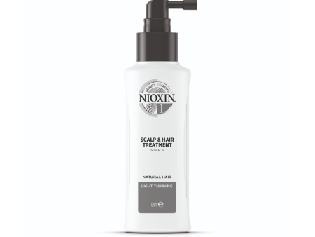 NIOXIN 3D CARE SYSTEM 1 - SCALP & HAIR TREATMENT FOR NATURAL HAIR WITH LIGHT THINNING 100ML on Sale