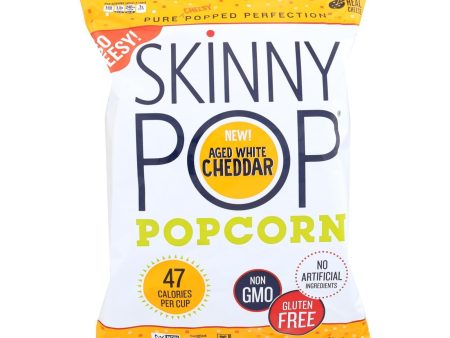 Skinnypop Popcorn Popcorn - Aged White Cheddar - Case Of 12 - 4.4 Oz Supply