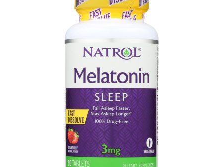 Natrol Melatonin Fast Dissolve Strawberry - 3 Mg - 90 Tablets Discount