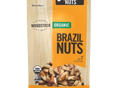 Woodstock Organic Brazil Nuts - Case Of 8 - 8.5 Oz For Sale