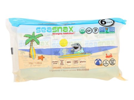 Seasnax Organic Seaweed Snack - Original - Case Of 12 - 1.08 Oz Online now